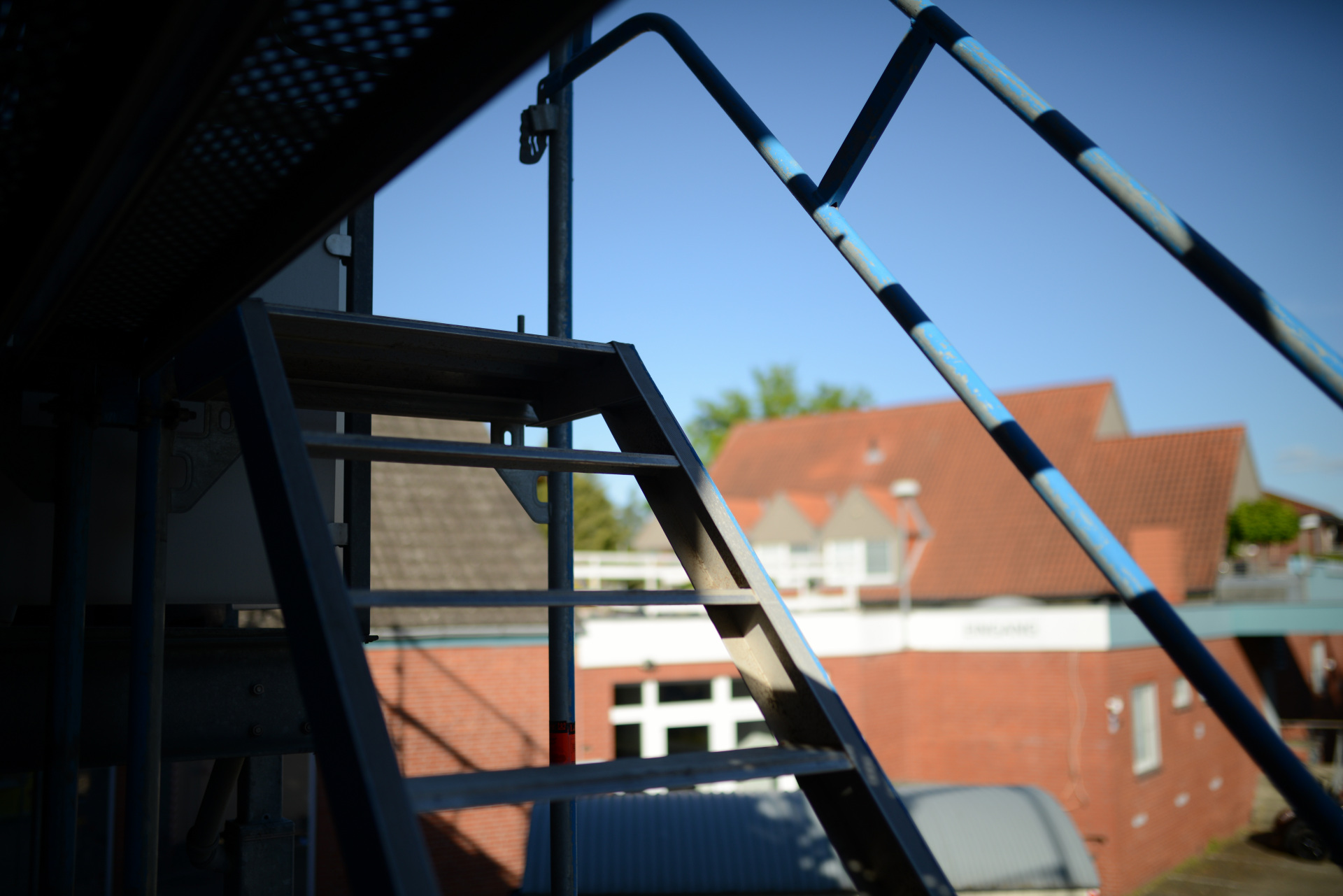 Gerüstbau Treppenturm Geländer innen