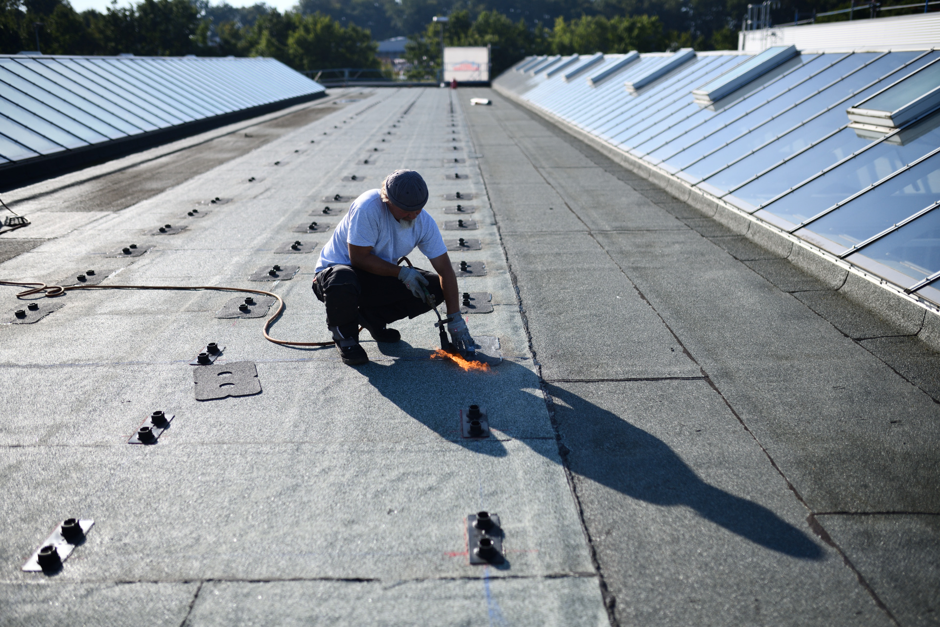 Bauder Halter Solaranlagen PV Flachdach Bauder DSC_8987